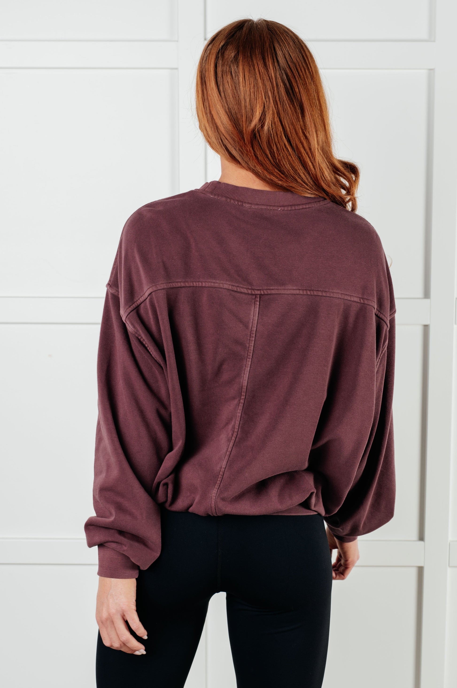 Beyond the Basics Pullover in Eggplant Ave Shops