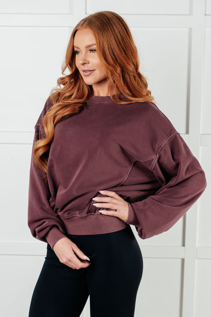 Beyond the Basics Pullover in Eggplant Ave Shops