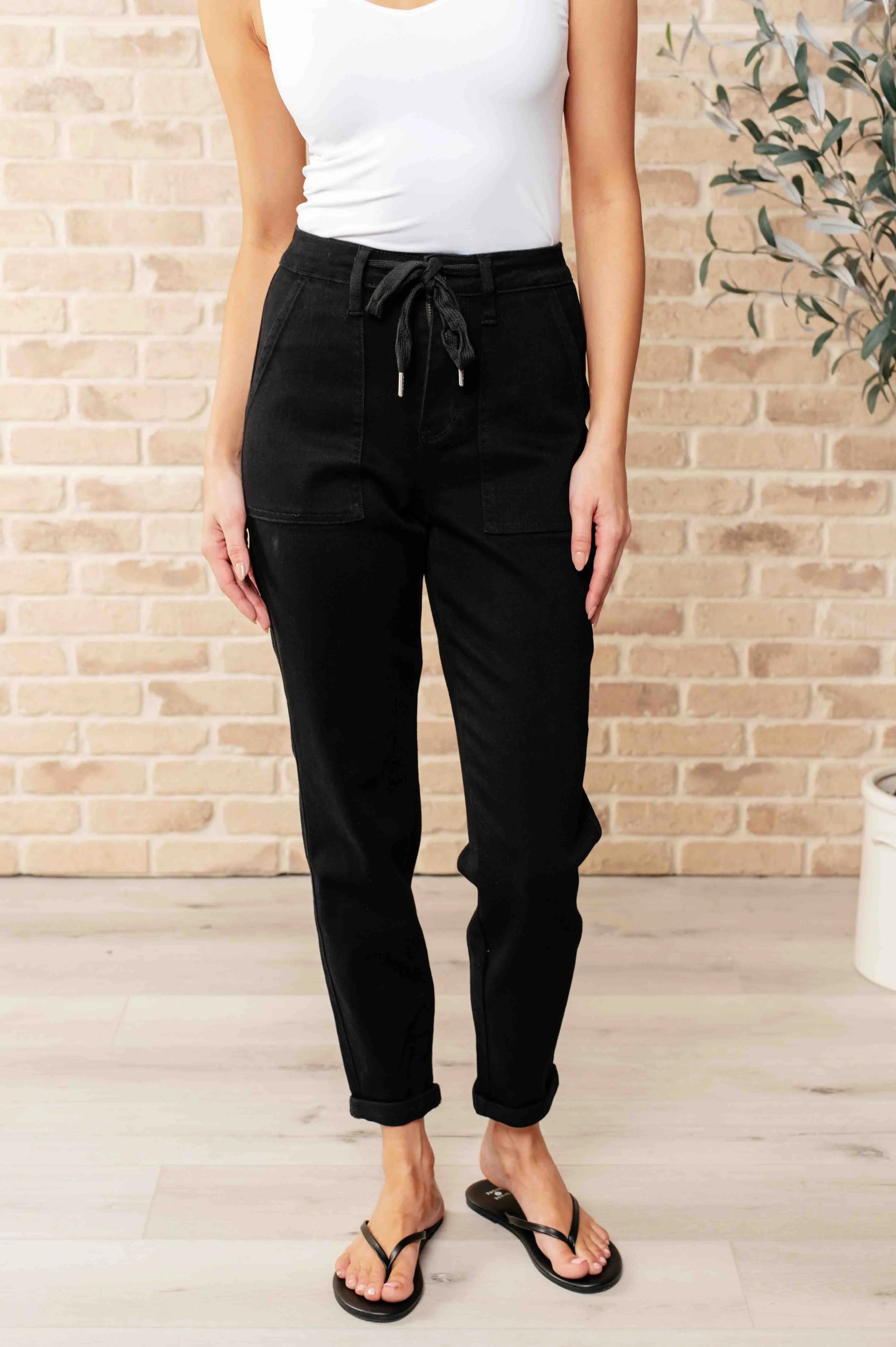 Carmen Double Cuff Joggers in Black Ave Shops