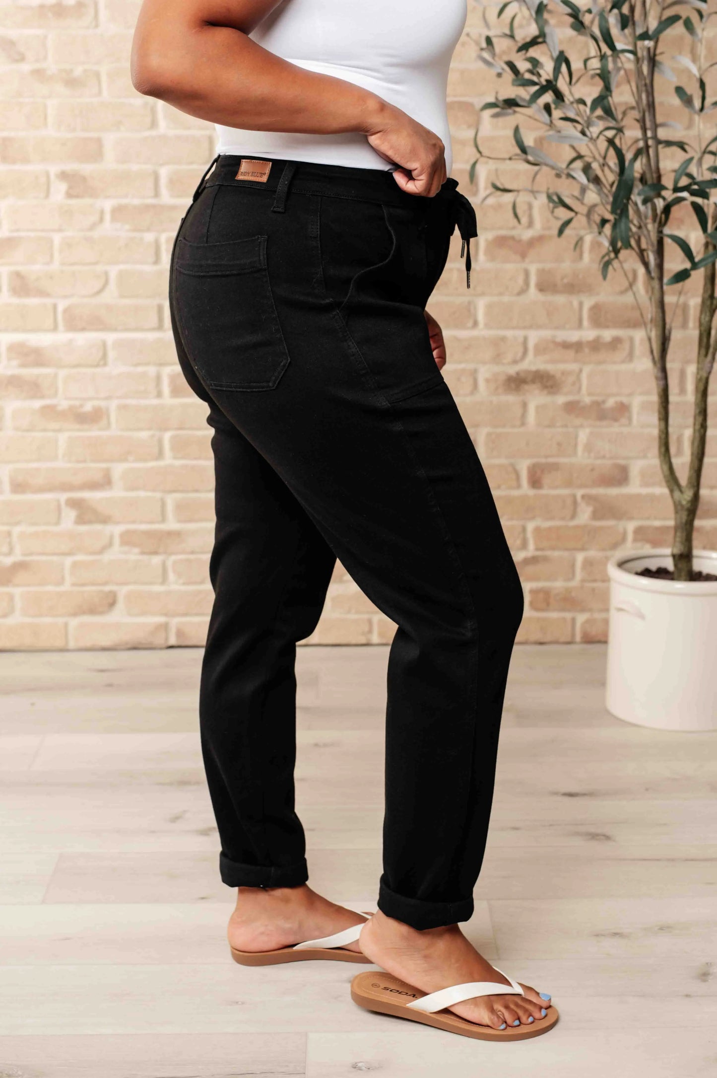 Carmen Double Cuff Joggers in Black Ave Shops