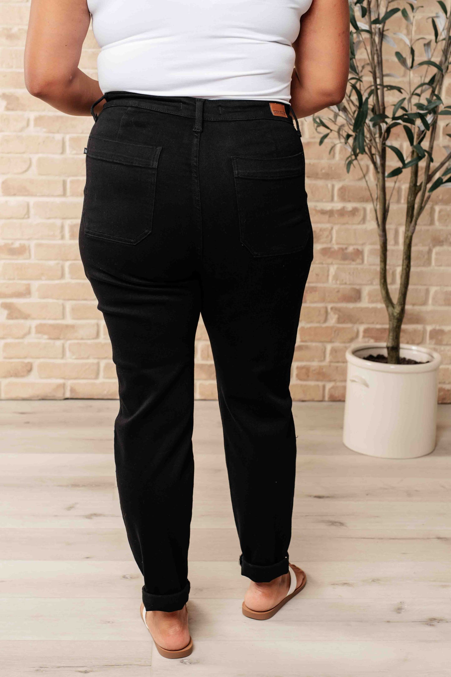 Carmen Double Cuff Joggers in Black Ave Shops