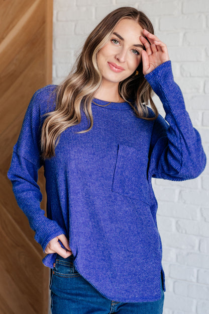 Casual Tuesday Ribbed Knit Sweater in Bright Blue Ave Shops