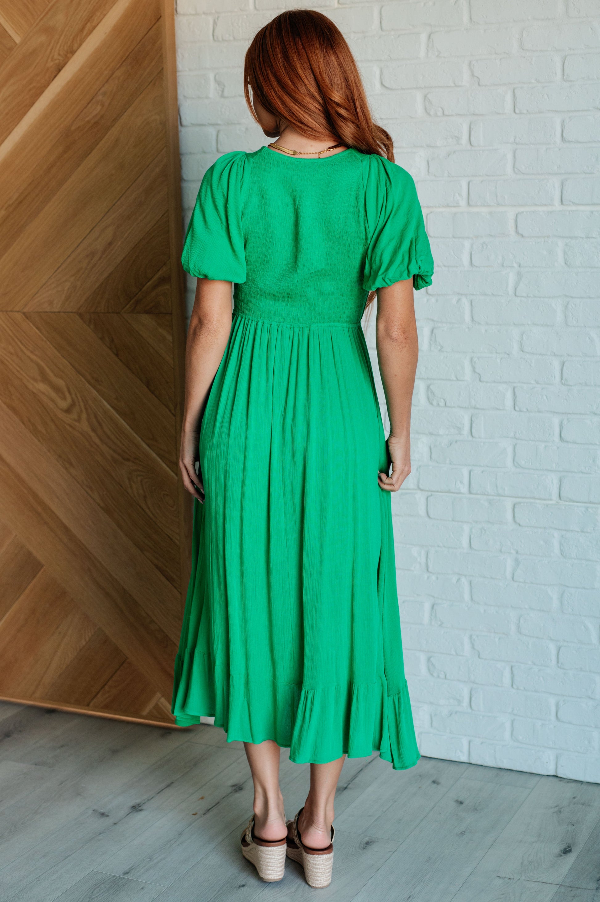 Catch a Cloud and Pin it Down Smocked Bodice Dress Ave Shops