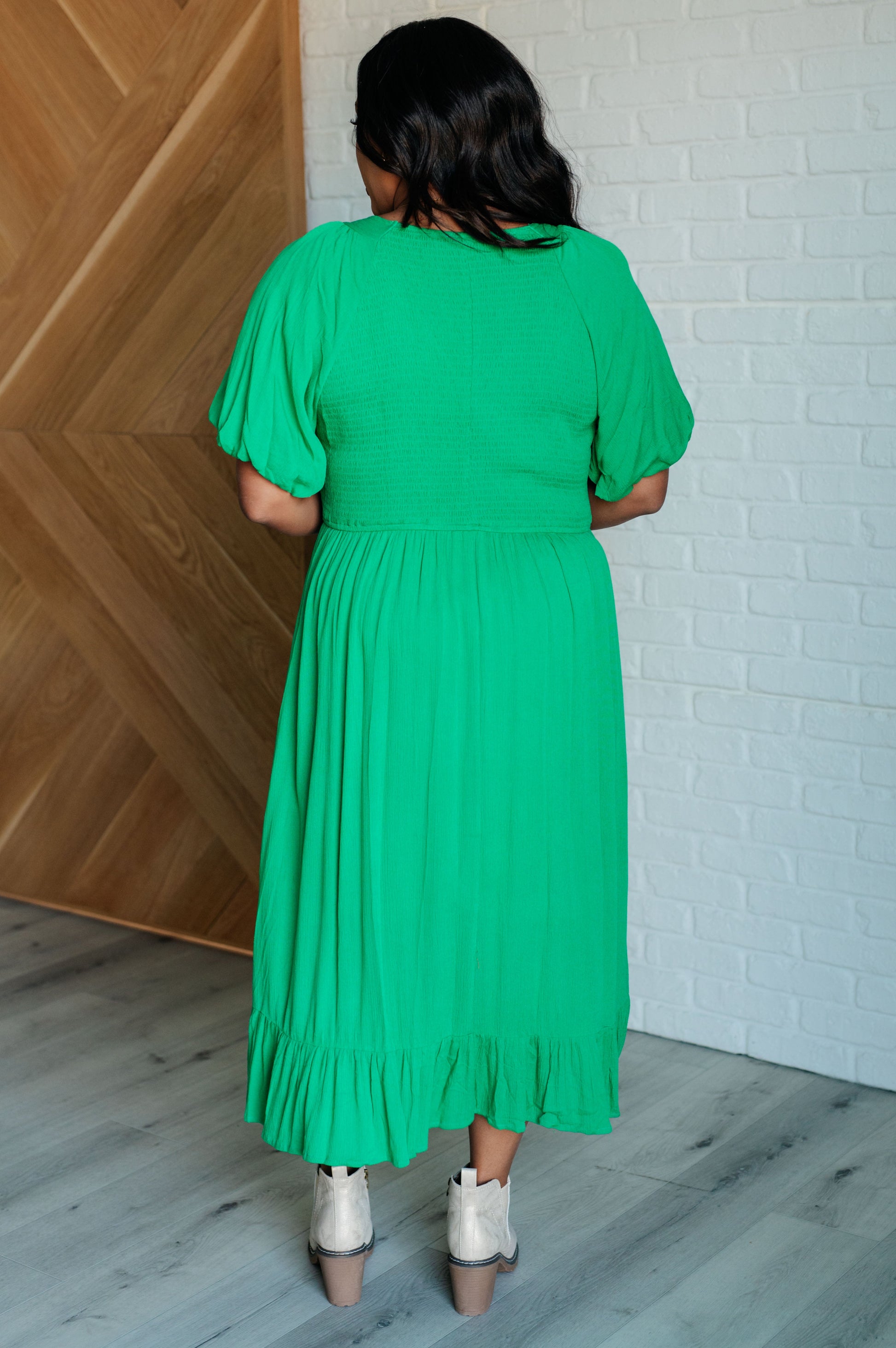 Catch a Cloud and Pin it Down Smocked Bodice Dress Ave Shops