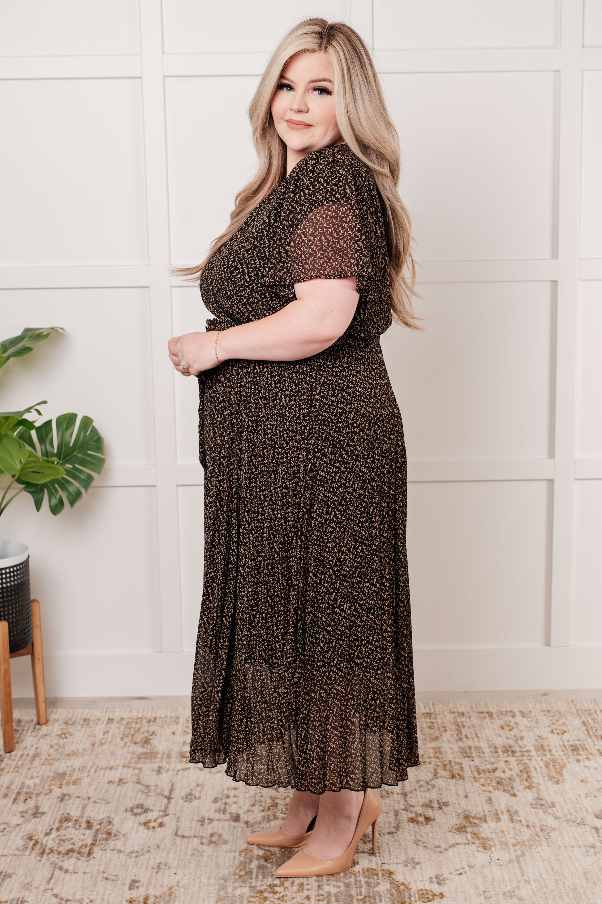 Cause a Scene Surplice Neck Dress Ave Shops