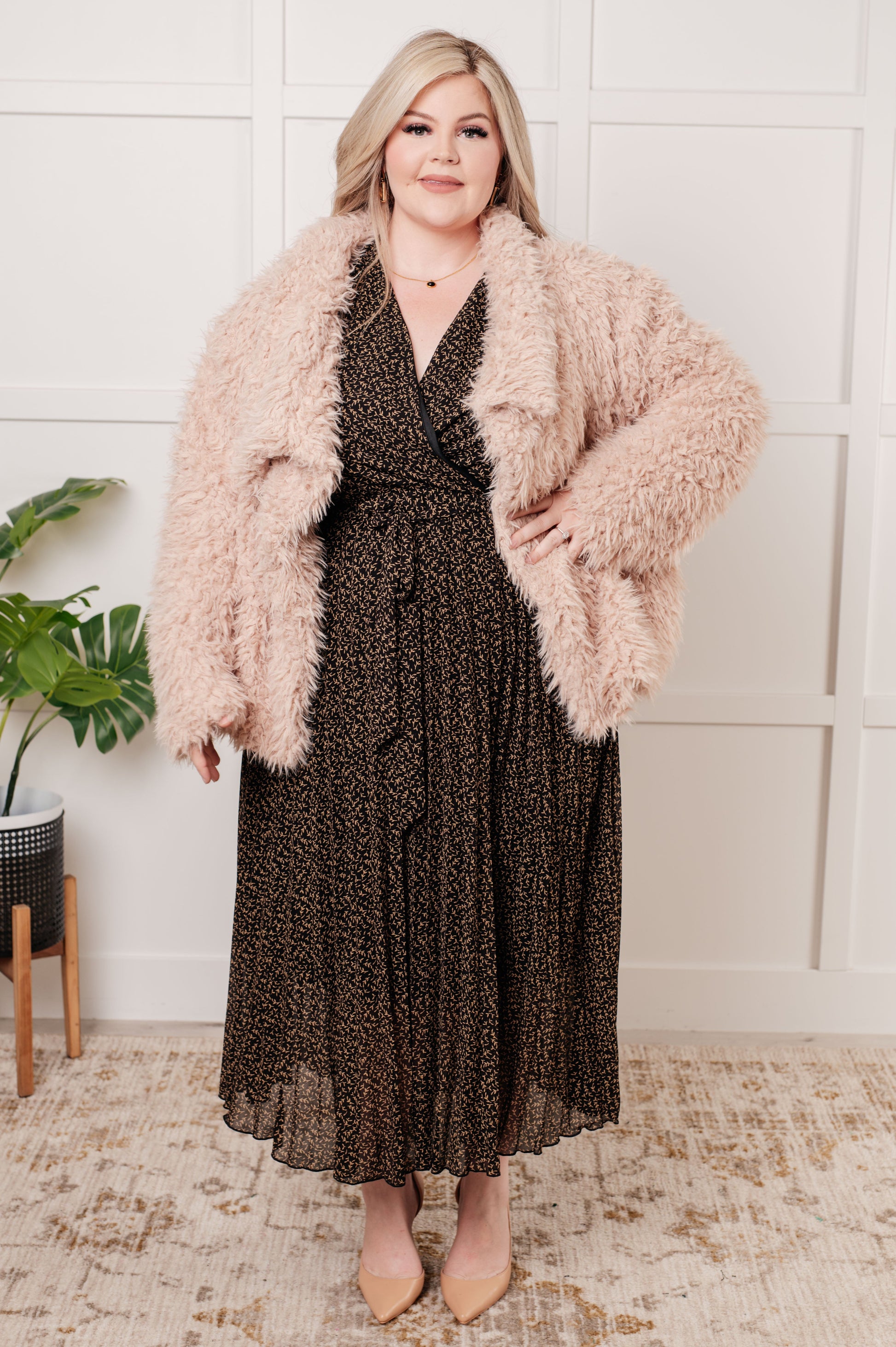 Cause a Scene Surplice Neck Dress Ave Shops