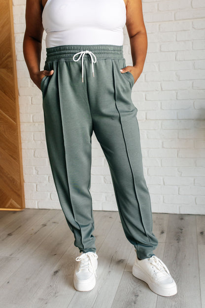 Center Seam Scuba Joggers in Ash Jade Ave Shops