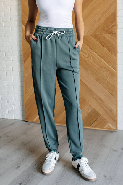 Center Seam Scuba Joggers in Ash Jade Ave Shops