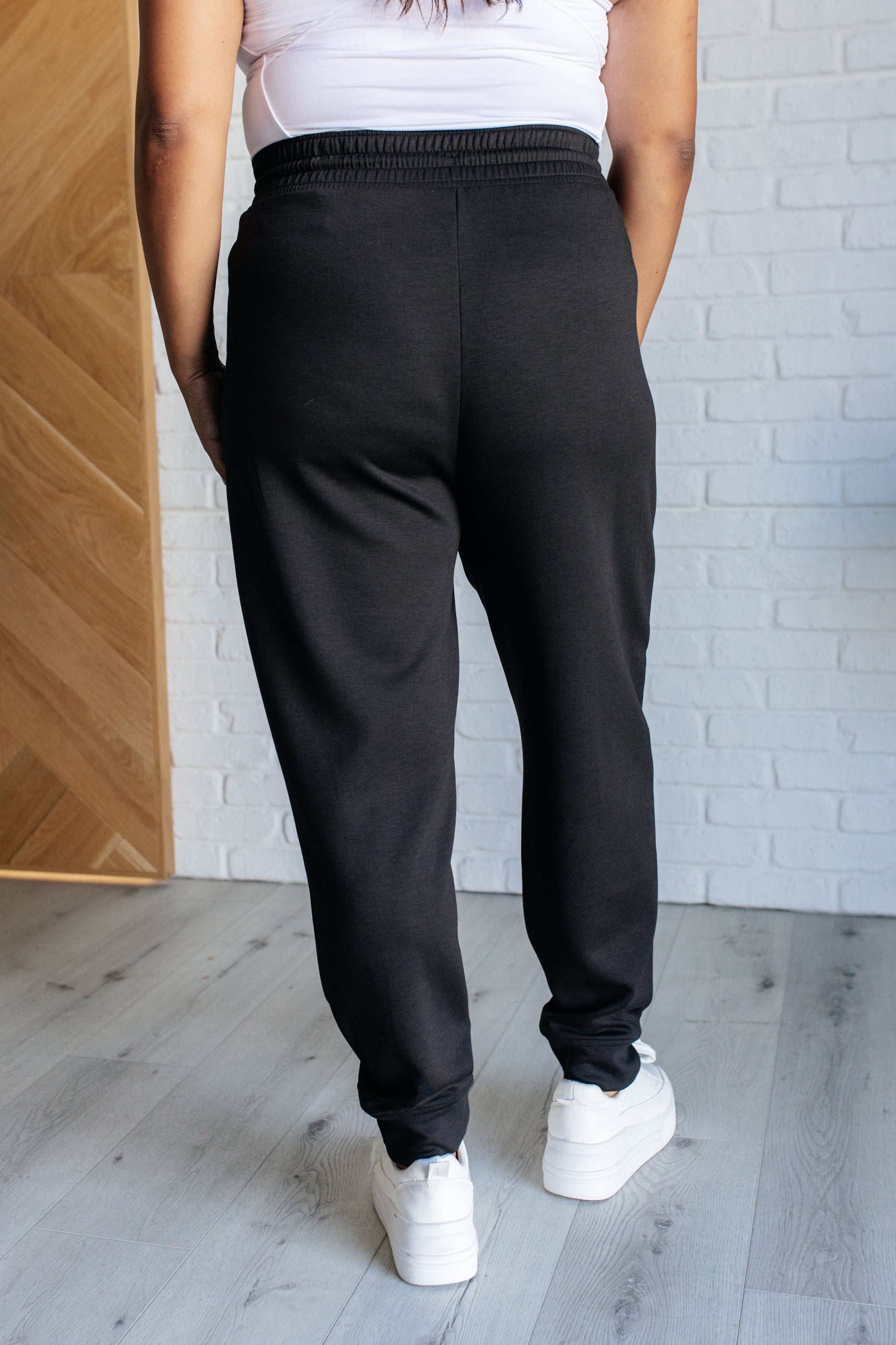 Center Seam Scuba Joggers in Black Ave Shops