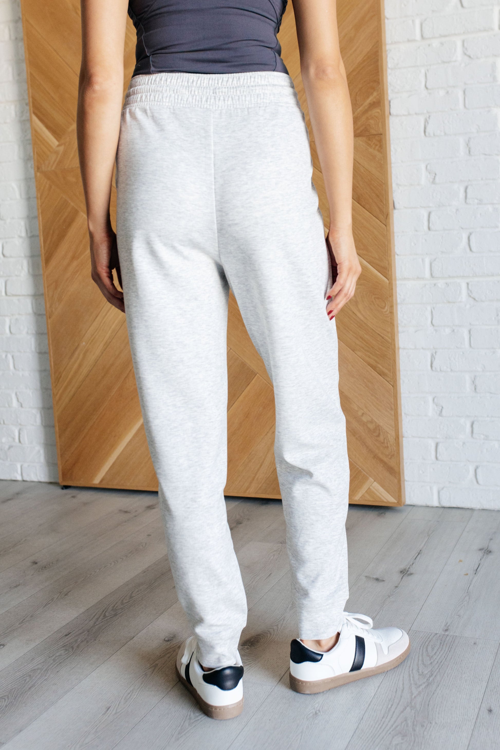 Center Seam Scuba Joggers in Heather Grey Ave Shops