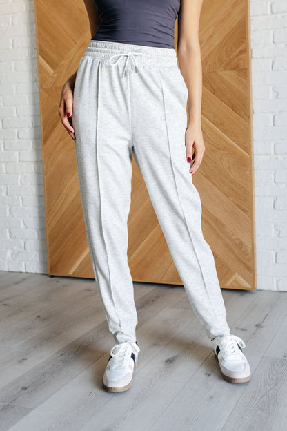 Center Seam Scuba Joggers in Heather Grey Ave Shops