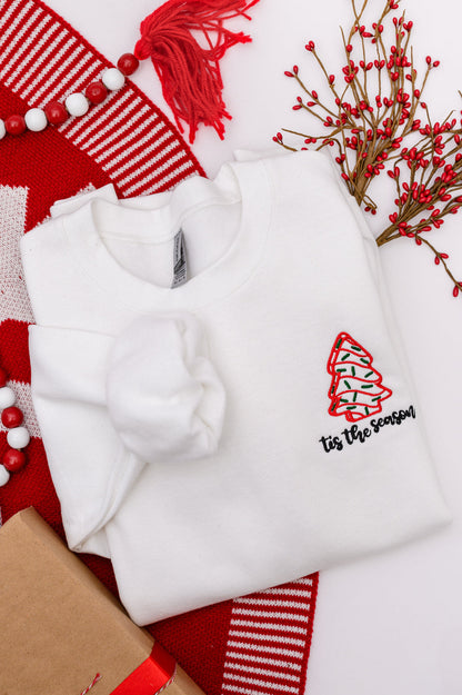 PREORDER: Holiday Snacks Embroidered Sweatshirt Ave Shops