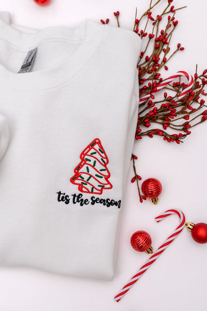 PREORDER: Holiday Snacks Embroidered Sweatshirt Ave Shops