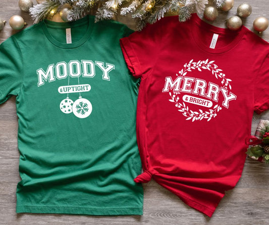 Matching Merry and Moody Graphic Tee Ave Shops