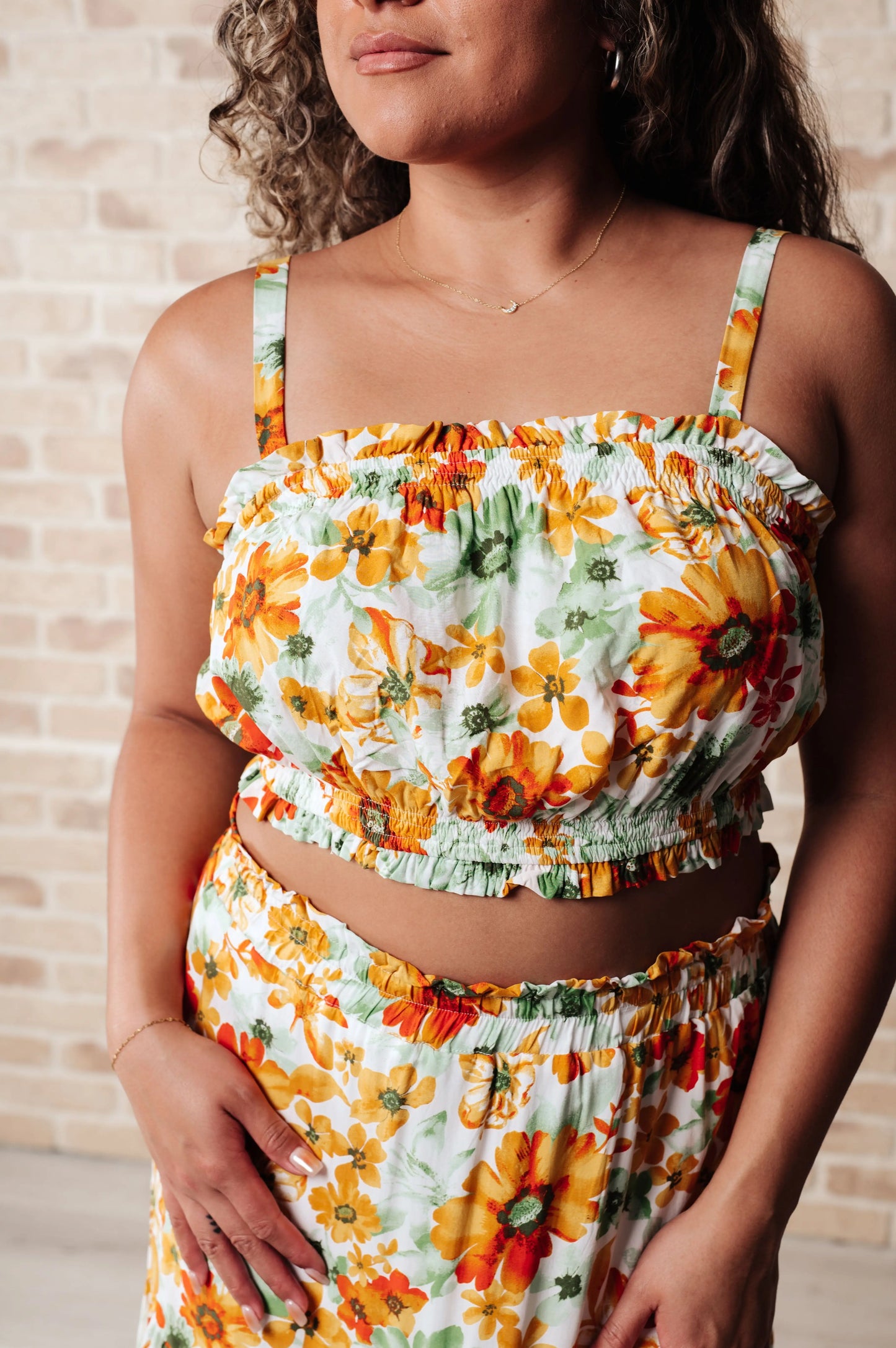 Cutie Patootie Tiered Skirt and Top Set in Orange Ave Shops