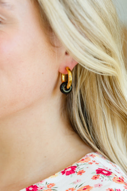 Dark Drops Beaded Huggie Earrings Ave Shops