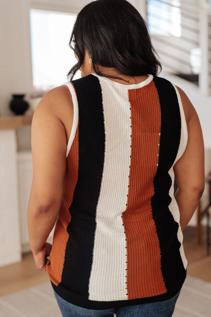 Decidedly Undecided Knit Striped Tank Ave Shops