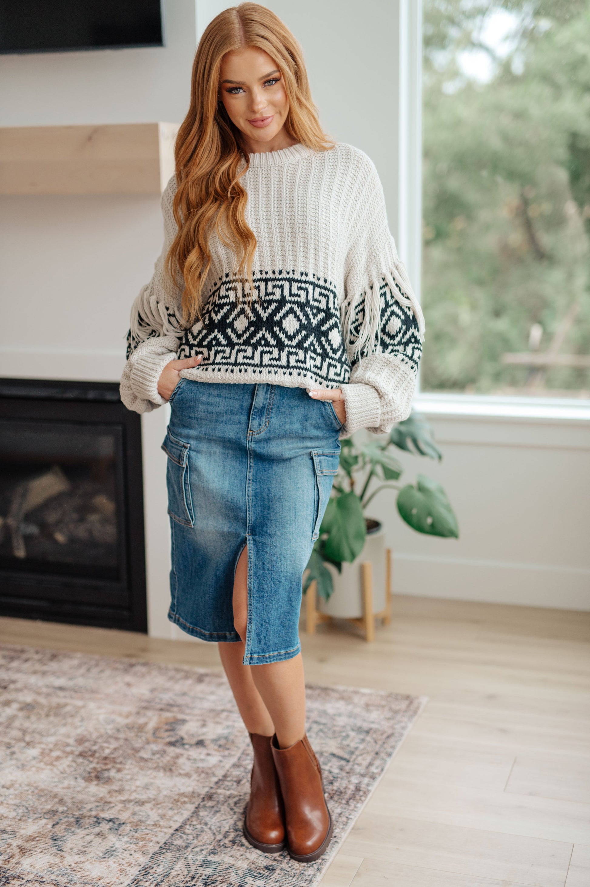 Don't Waver Fringe Detail Sweater Ave Shops