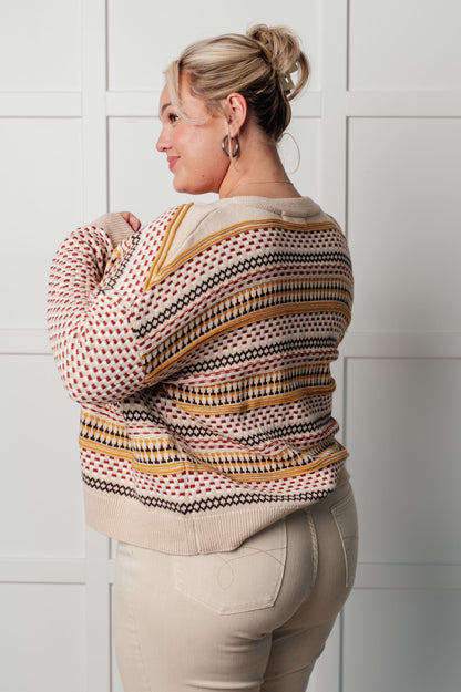 Effortless Elements Striped Cardigan Ave Shops