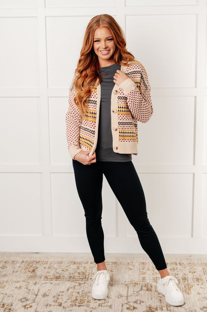 Effortless Elements Striped Cardigan Ave Shops
