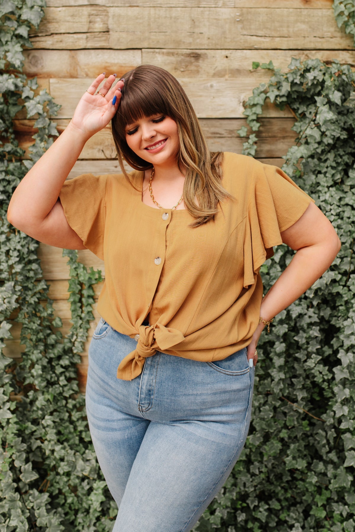 Envy Me Top in Taupe Ave Shops