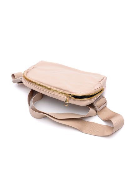 Everywhere I Go Crossbody Belt Bag in Khaki Ave Shops