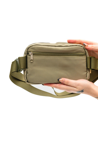 Everywhere I Go Crossbody Belt Bag in Olive Ave Shops