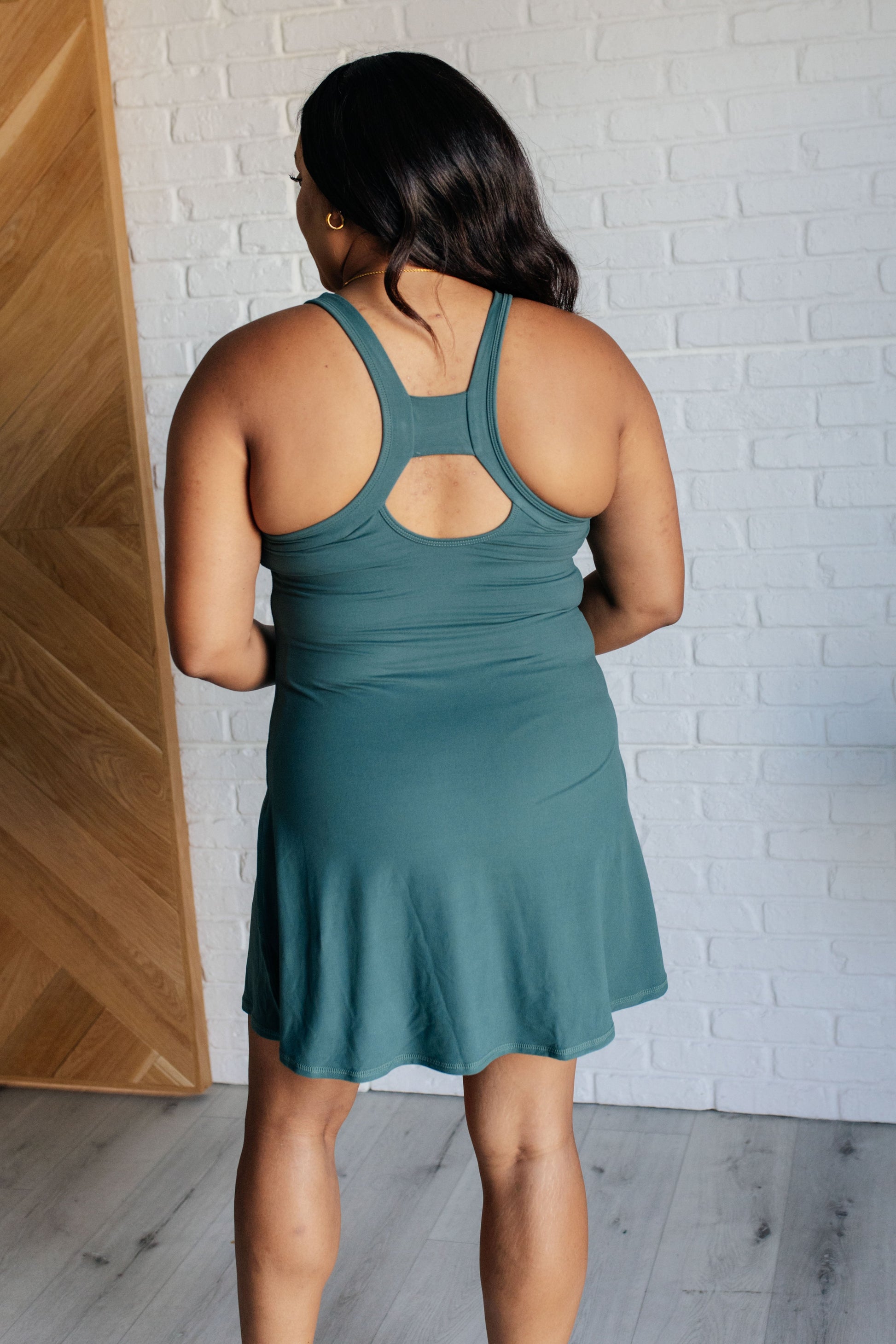First Serve Dress in Everglade Green Ave Shops