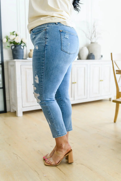 Florence High Waist Destroyed Boyfriend Jeans Ave Shops