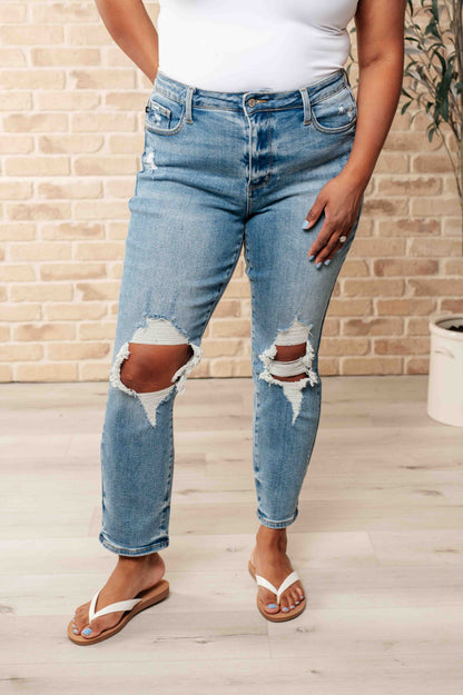 Frankie High Waist Distressed Boyfriend Jeans Ave Shops