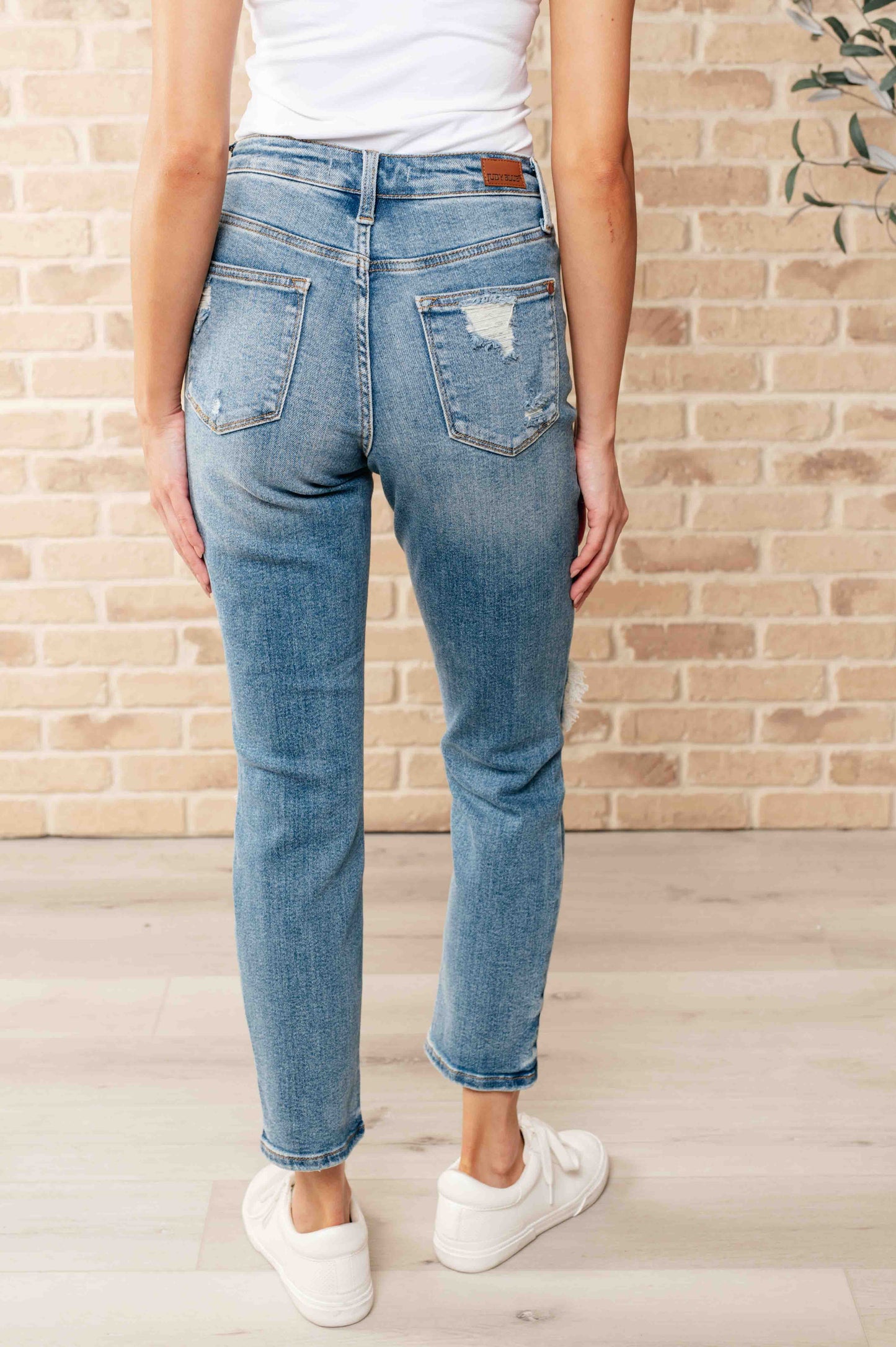 Frankie High Waist Distressed Boyfriend Jeans Ave Shops