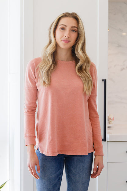 Fun Beginnings Raglan Top In Dusty Mauve Ave Shops