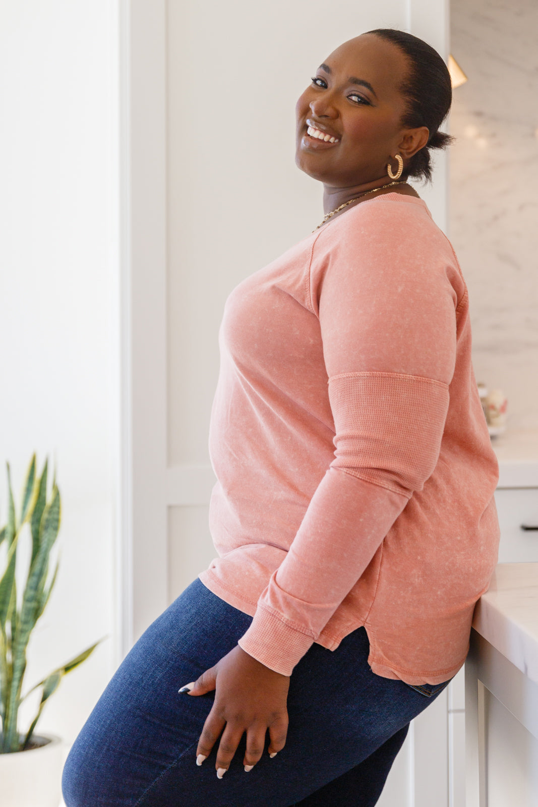 Fun Beginnings Raglan Top In Dusty Mauve Ave Shops