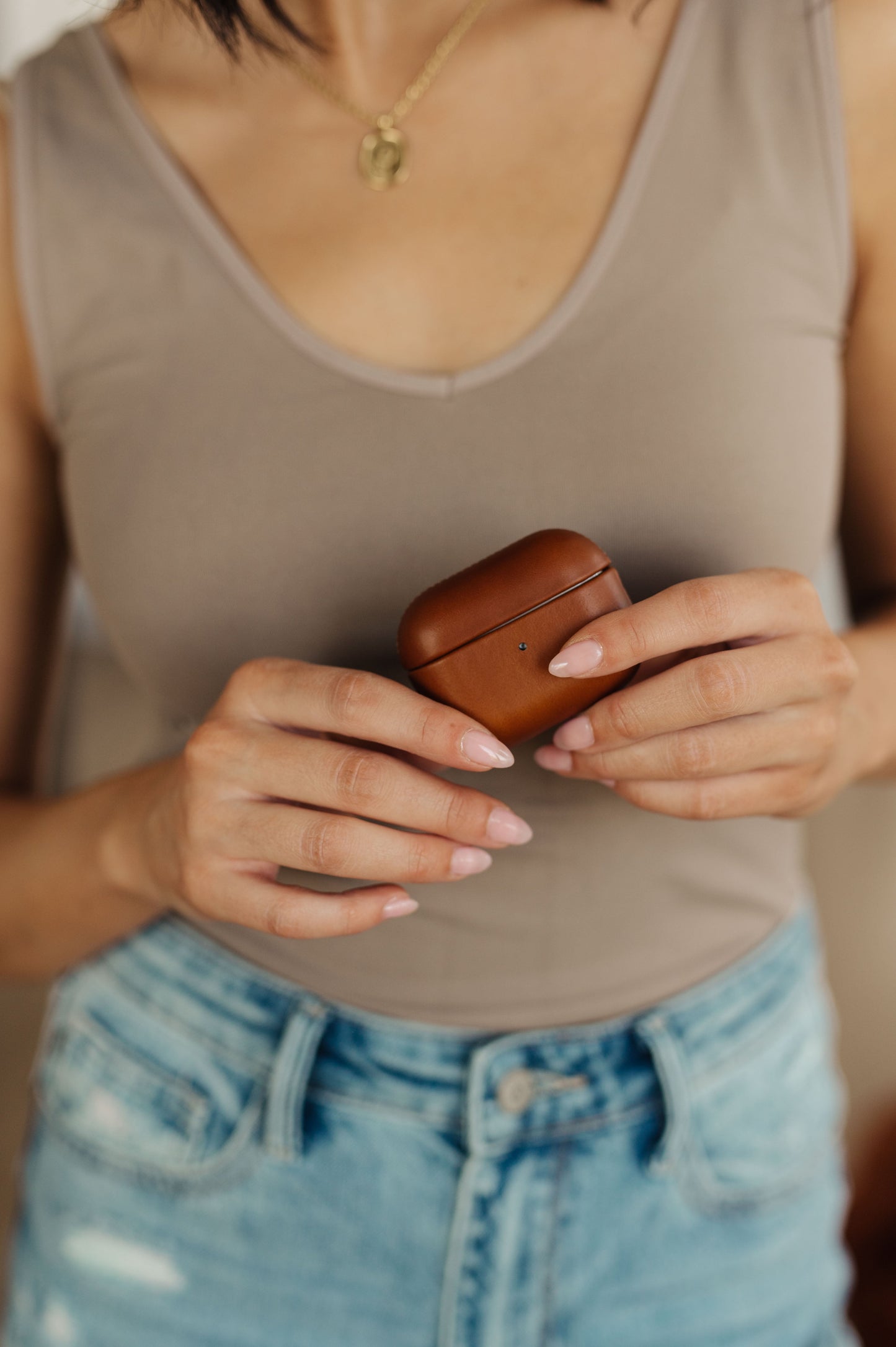 Genuine Leather Airpod Pro Protective Case in Brown Ave Shops