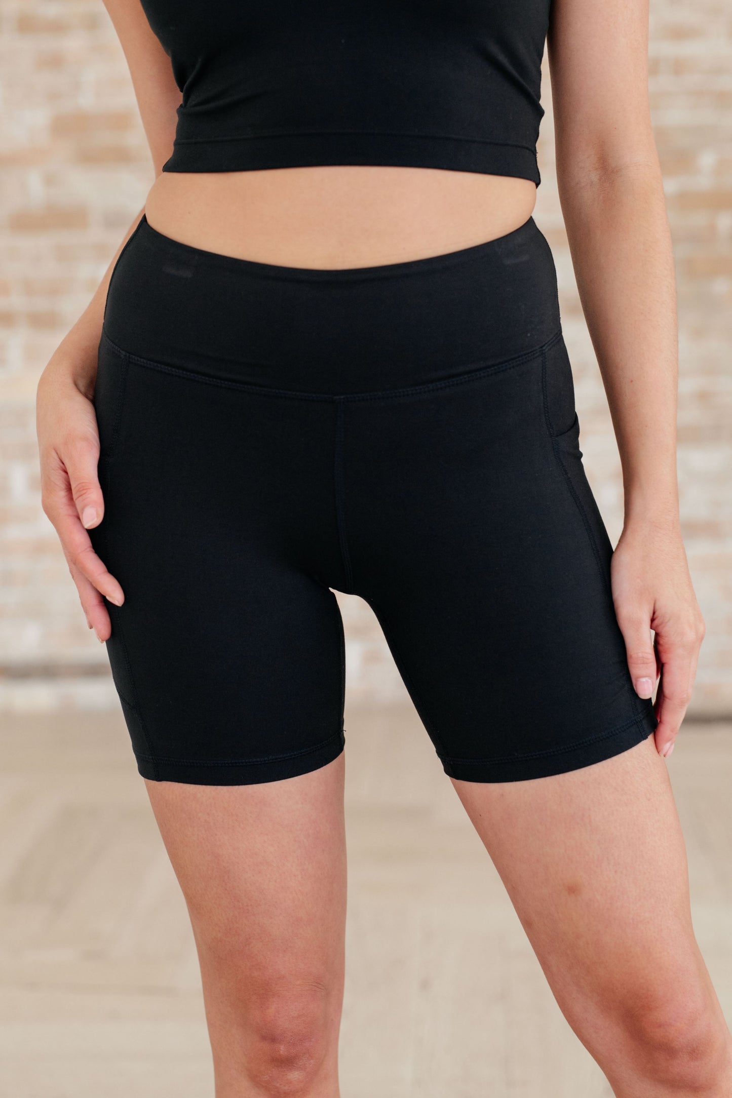 Getting Active Biker Shorts in Black Ave Shops