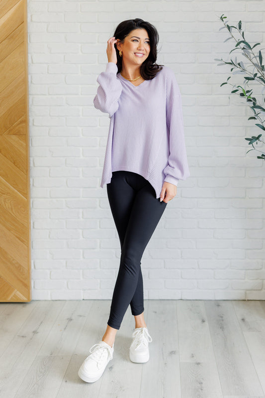 Good Things Are Coming V-Neck Top in Lavender Ave Shops