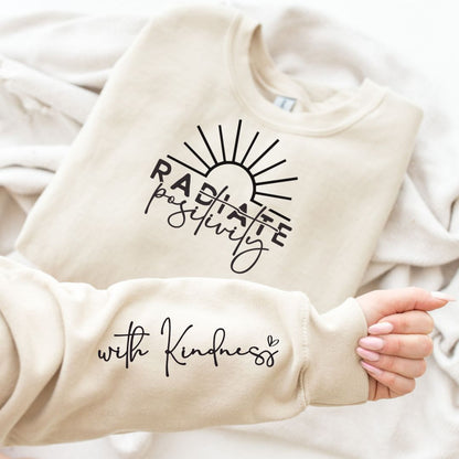 Radiate Positivity Graphic Sweatshirt in Three Colors Ave Shops