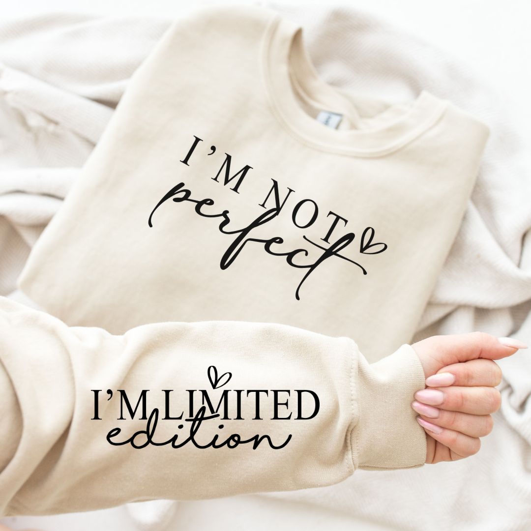 I'm Not Perfect Graphic Sweatshirt in Three Colors Ave Shops