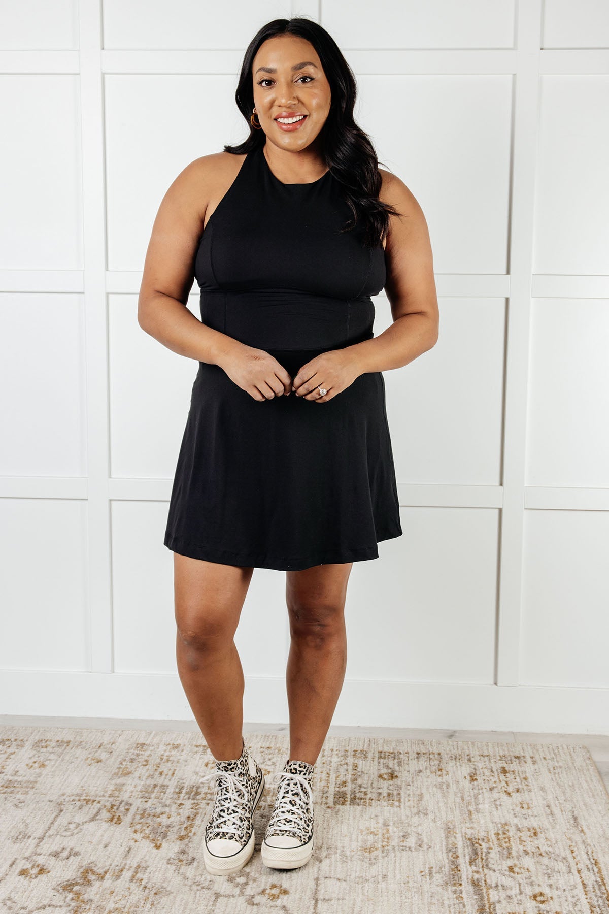 Gym and Tonic Butter Romper Dress in  Black Ave Shops