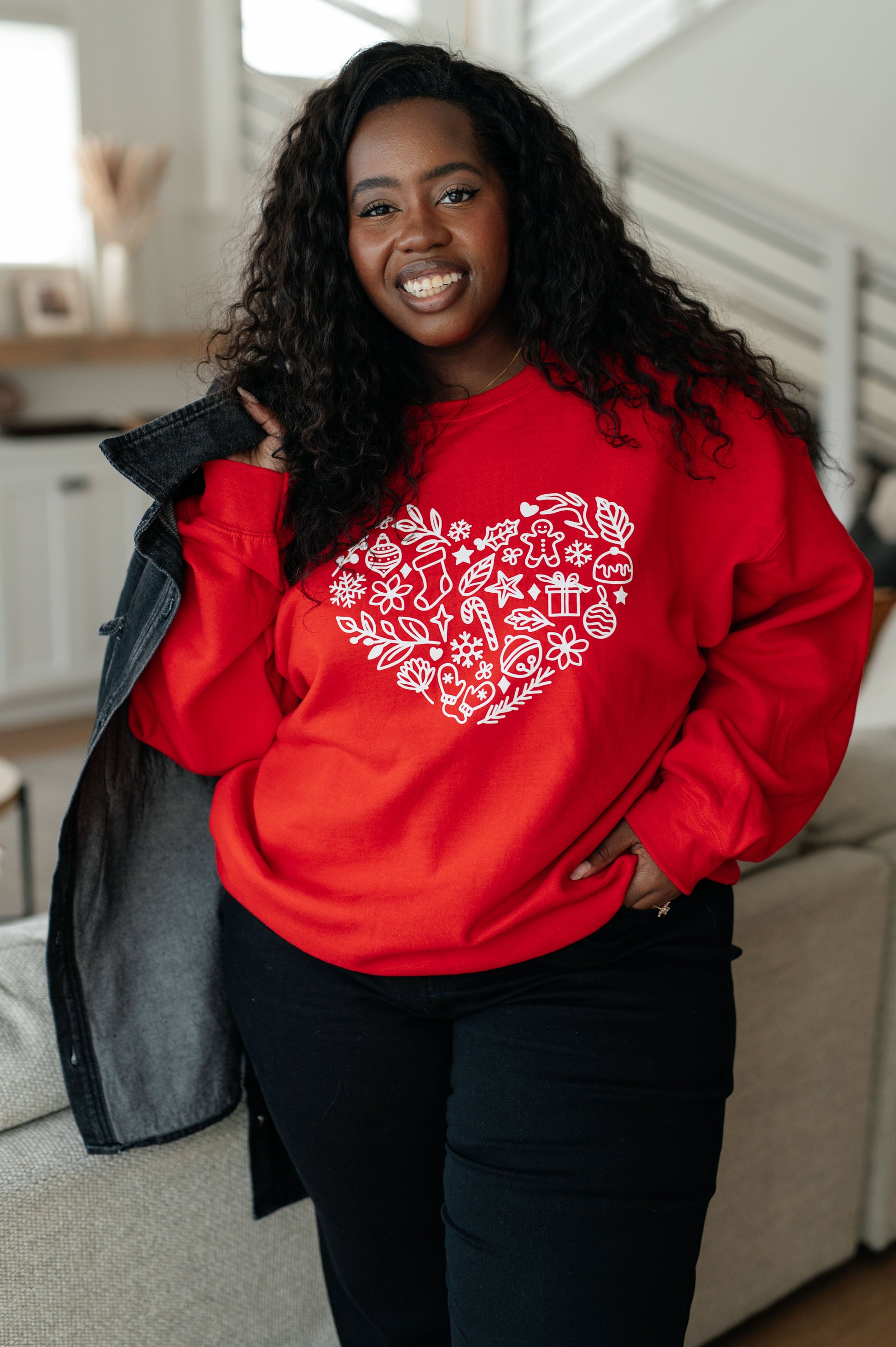 Holiday Heart Sweatshirt Ave Shops