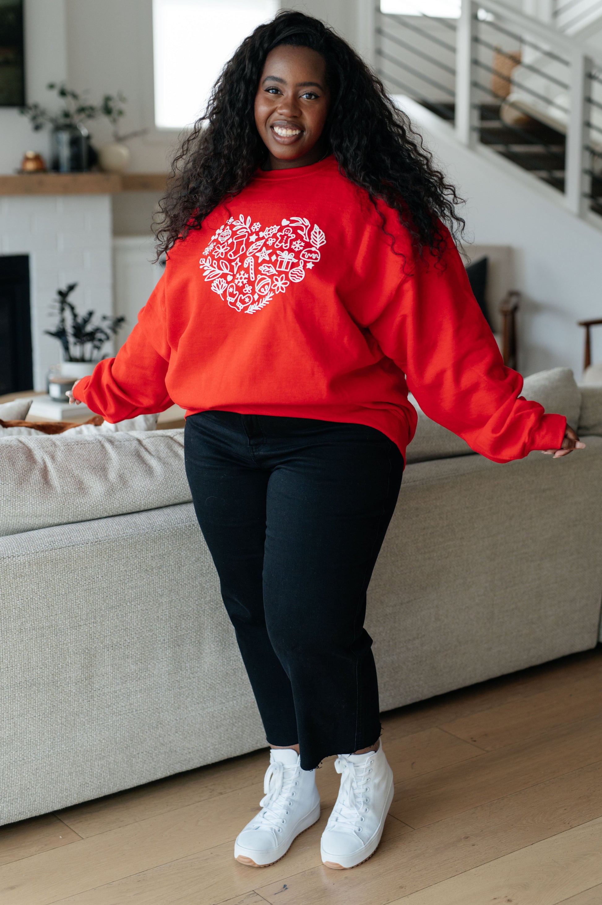 Holiday Heart Sweatshirt Ave Shops