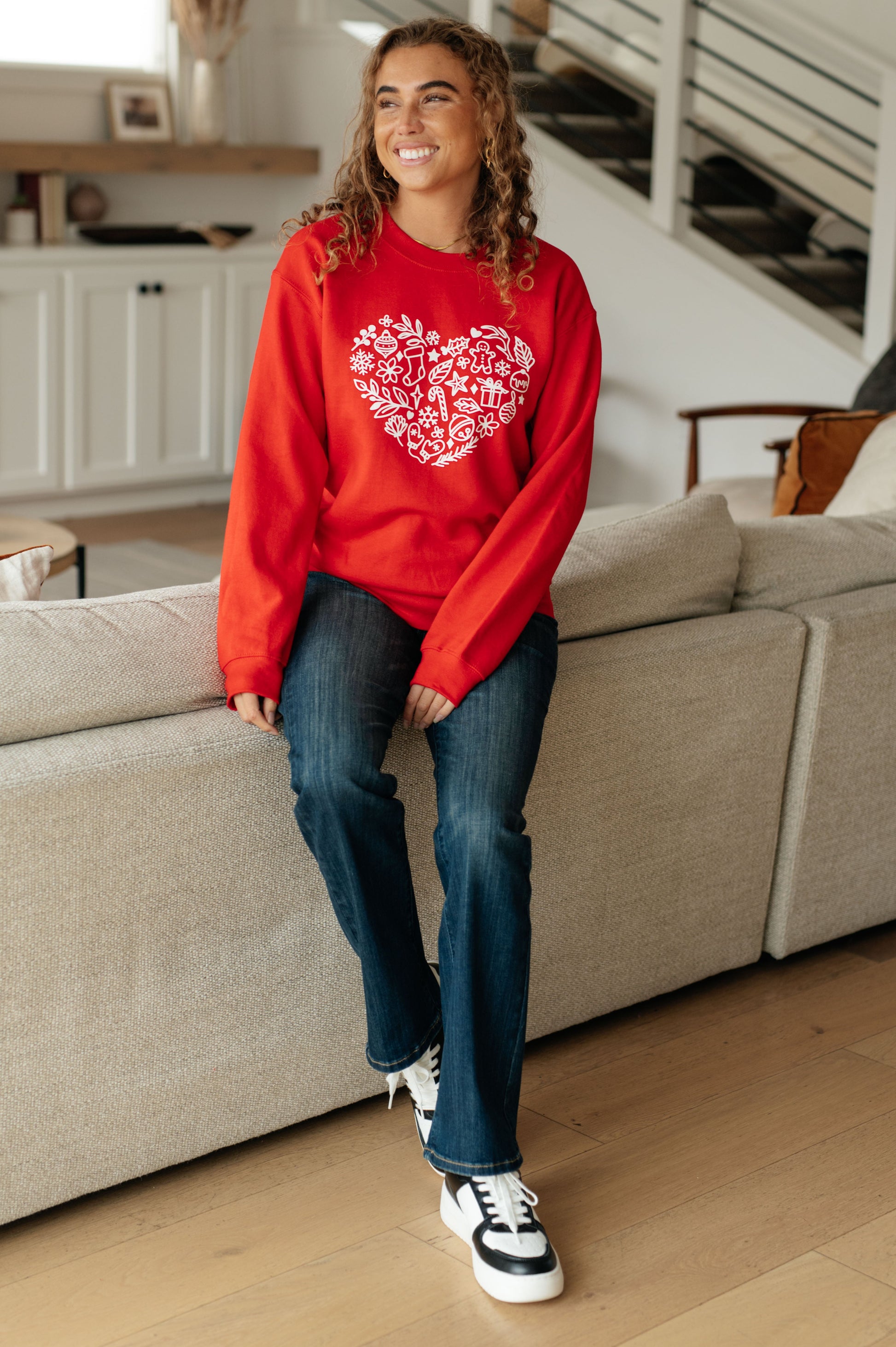 Holiday Heart Sweatshirt Ave Shops