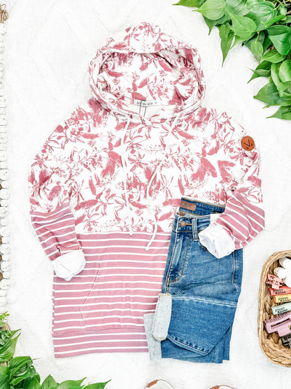 Michelle Mae Berry Pattern Mix Hailey Pullover Hoodie Michelle Mae