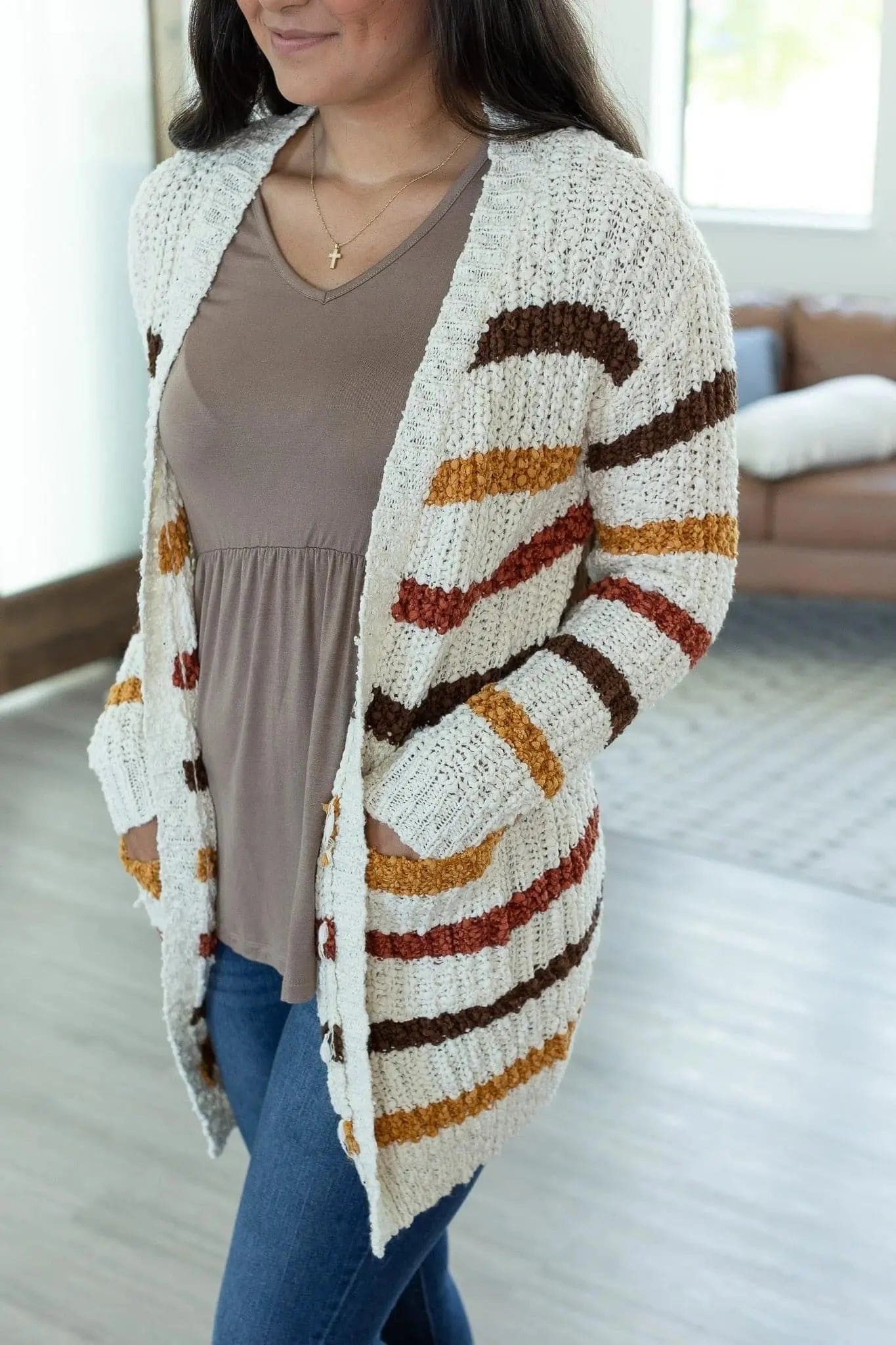Fall Stripe Cardigan by Michelle Mae The Magnolia Cottage Boutique