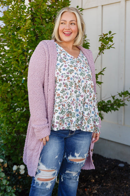 Soft Wisteria Hooded Cardigan Ave Shops