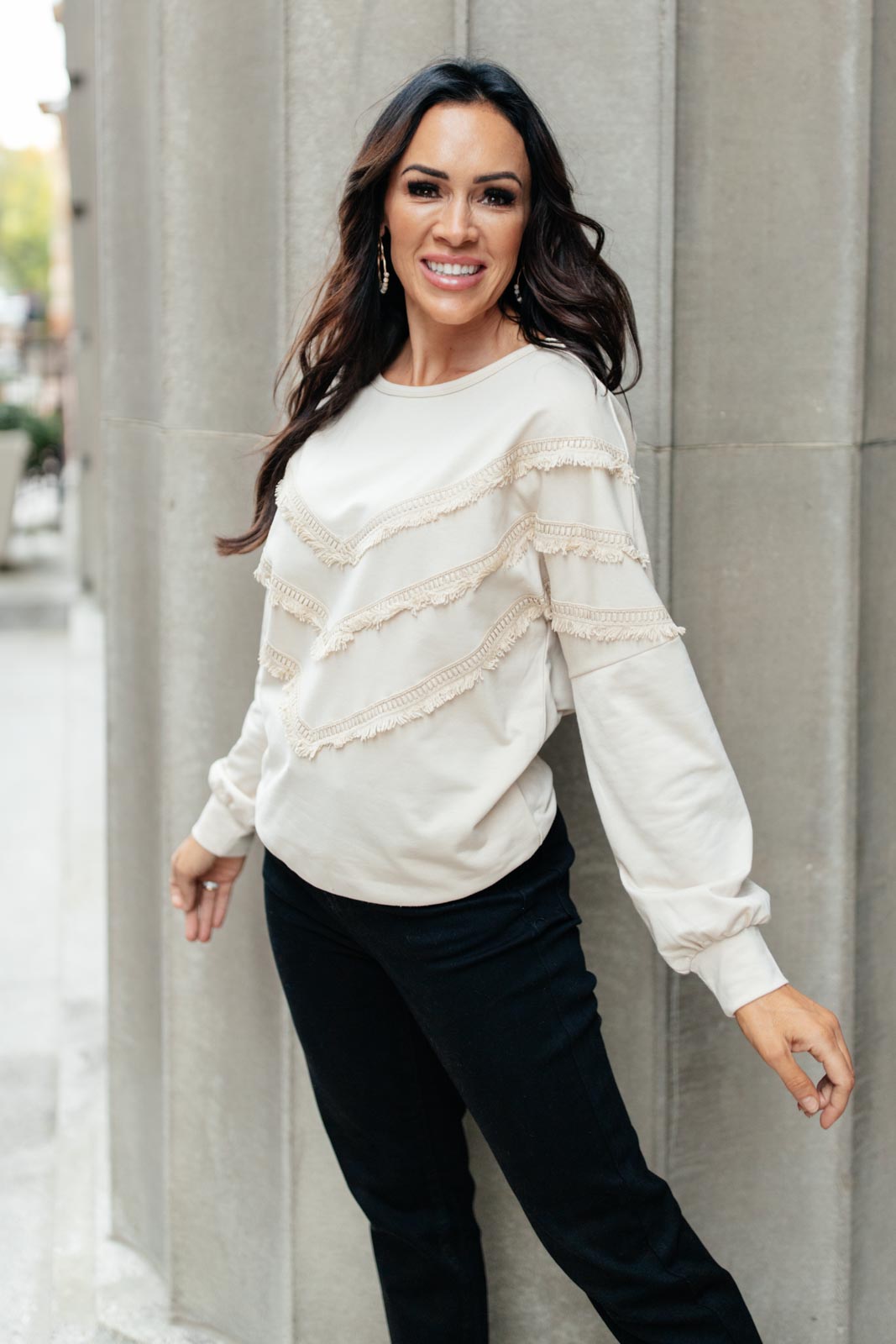 Into The Fringe Top in Beige Ave Shops