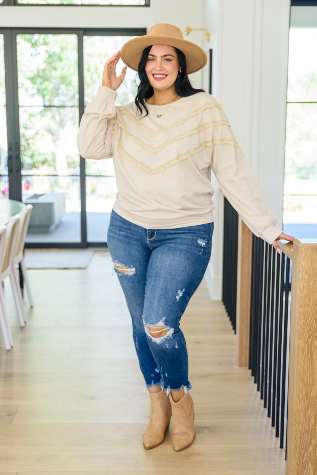 Into The Fringe Top in Beige Ave Shops