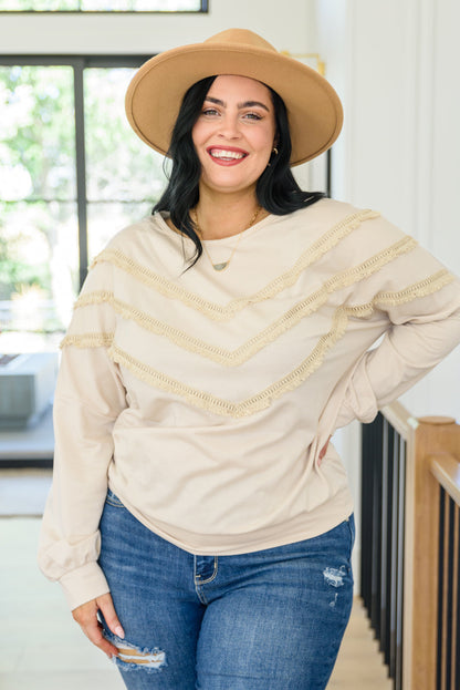 Into The Fringe Top in Beige Ave Shops