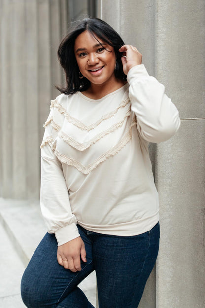 Into The Fringe Top in Beige Ave Shops