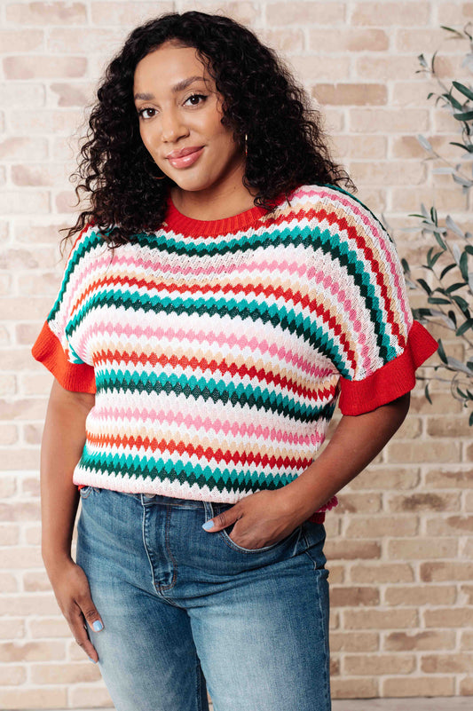 It's a Go Striped Knit Top Ave Shops